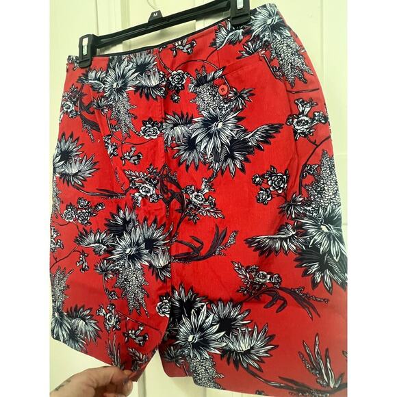 BUSHWACKER PENCIL SKIRT SPANDEX BLEND RED BLUE FLORAL WOMENS 6 - Picture 5 of 7